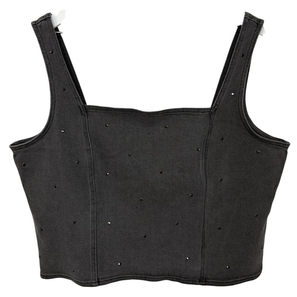 Studded Faded Black Tank Top - Women's Size XL